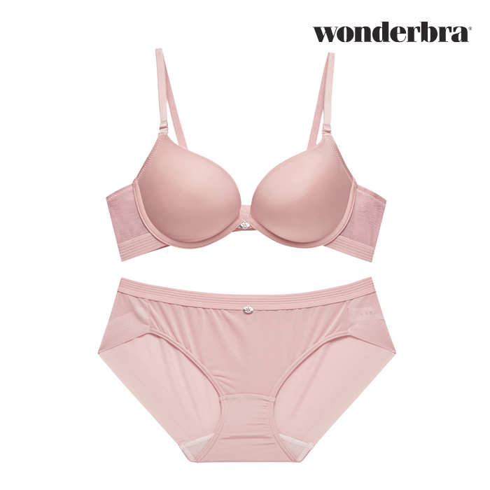 [Wonderbra] 에센셜 원더부스트 핑크 브라팬티 2종세트 WBW0N17_T